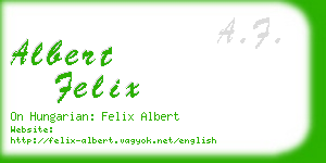 albert felix business card